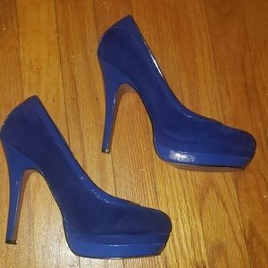 Blue Platform Heels